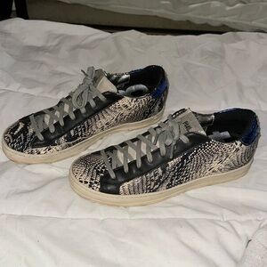 P448 grey python sneakers
